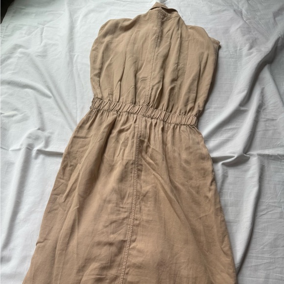 Thread + Supply Tan Button Up Dress - Small - Neutral/Minimalist - - Picture 3 of 12